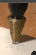 Drill plastic using step drill